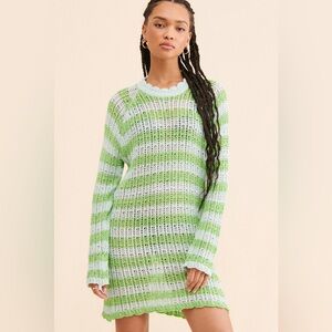 Anthropologie 4SI3NNA Striped‎ Pullover Tunic green xs